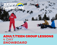 Adult/Teen 4 Full Day Group Snowboard Lessons (13+)
