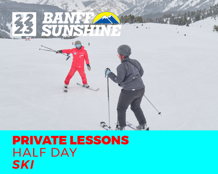 Half Day PM Private Lesson Ski (3+Years)