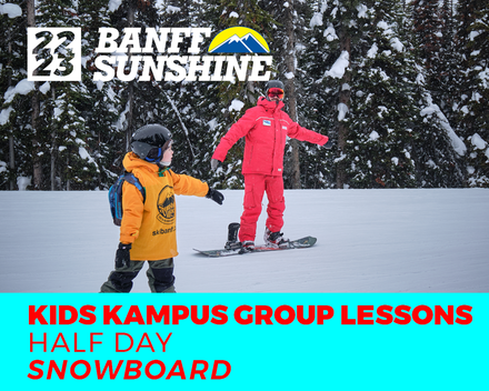 Kids Kampus Half Day PM Lesson Only Snowboard (6-12 Years)