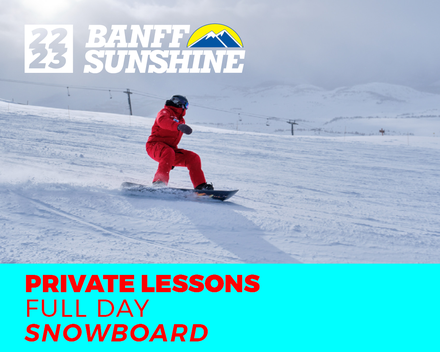 Full Day Private Lesson Snowboard (3+ Years)