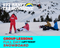 Adult/Teen Full Day Snowboard Group Lesson & Lift (13+)