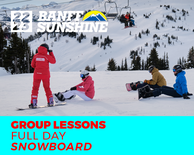 Adult/Teen 4 Full Days Snowboard Group Lesson Only (13+)