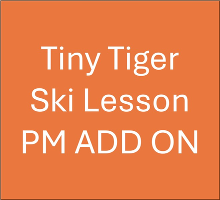 Tiny Tigers Half Day PM Ski Lesson ADD ON (3-6Yrs)