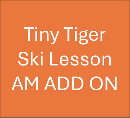 Tiny Tigers Half Day AM Ski Lesson ADD ON (3-6Yrs)