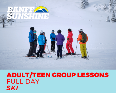 Group Lesson Adult/Teen Full Day Ski (13+Yrs)