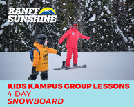 Kids Kampus 4 Full Day Group Snowboard Lessons (6-12yrs)