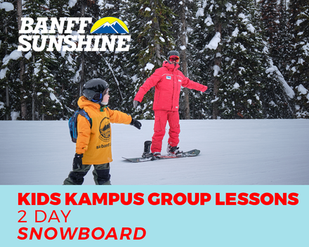 Kids Kampus 2 Full Day Group Snowboard Lessons (6-12yrs)