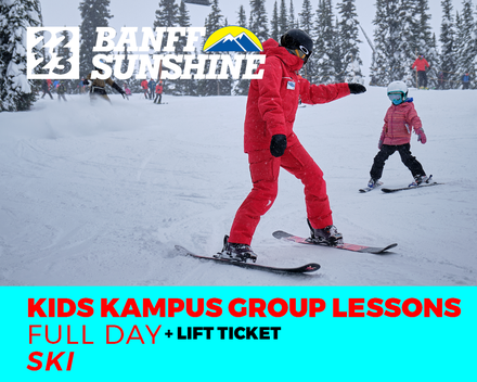Kids Kampus Full Day Ski Lesson & Lift (6-12 Years)