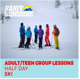 Group Lesson Adult/Teen Half Day PM Ski (13+Yrs)