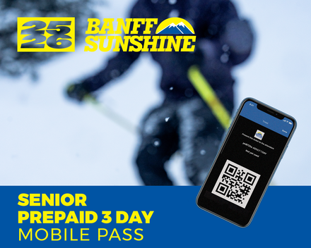 Prepaid 3 Day Mobile Pass - Senior (Ages: 65+)