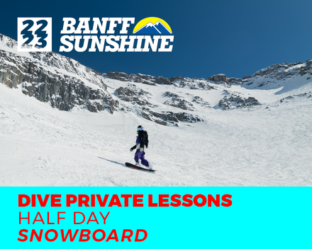 Delirium Dive Half Day PM Snowboard Private Lesson (18+ Years)