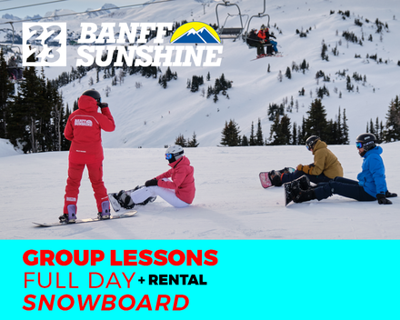 Adult/Teen 4 Full Days Snowboard Group Lesson & Rental (13+)