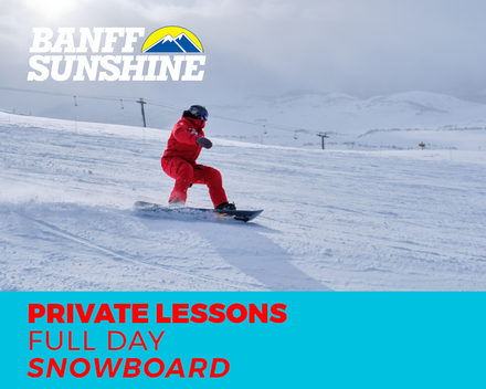 Private Lesson Full Day Snowboard (3+Yrs)